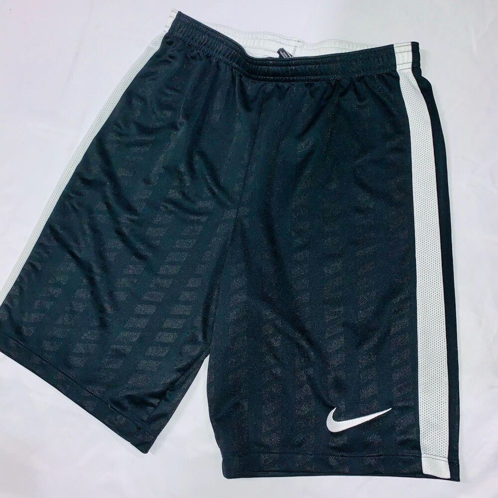 Nike 90s Vintage Satin Nylon Glanz Soccer Shorts Black White Small - Picture 5 of 10